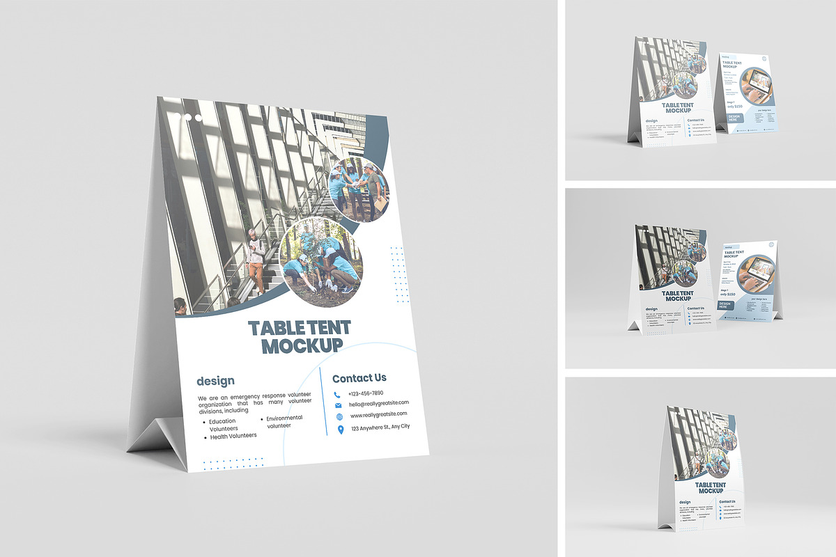 TABLE TENT MOCKUP, an Advertising Mockup by YurnalisPerix (Photo 1 of 5)