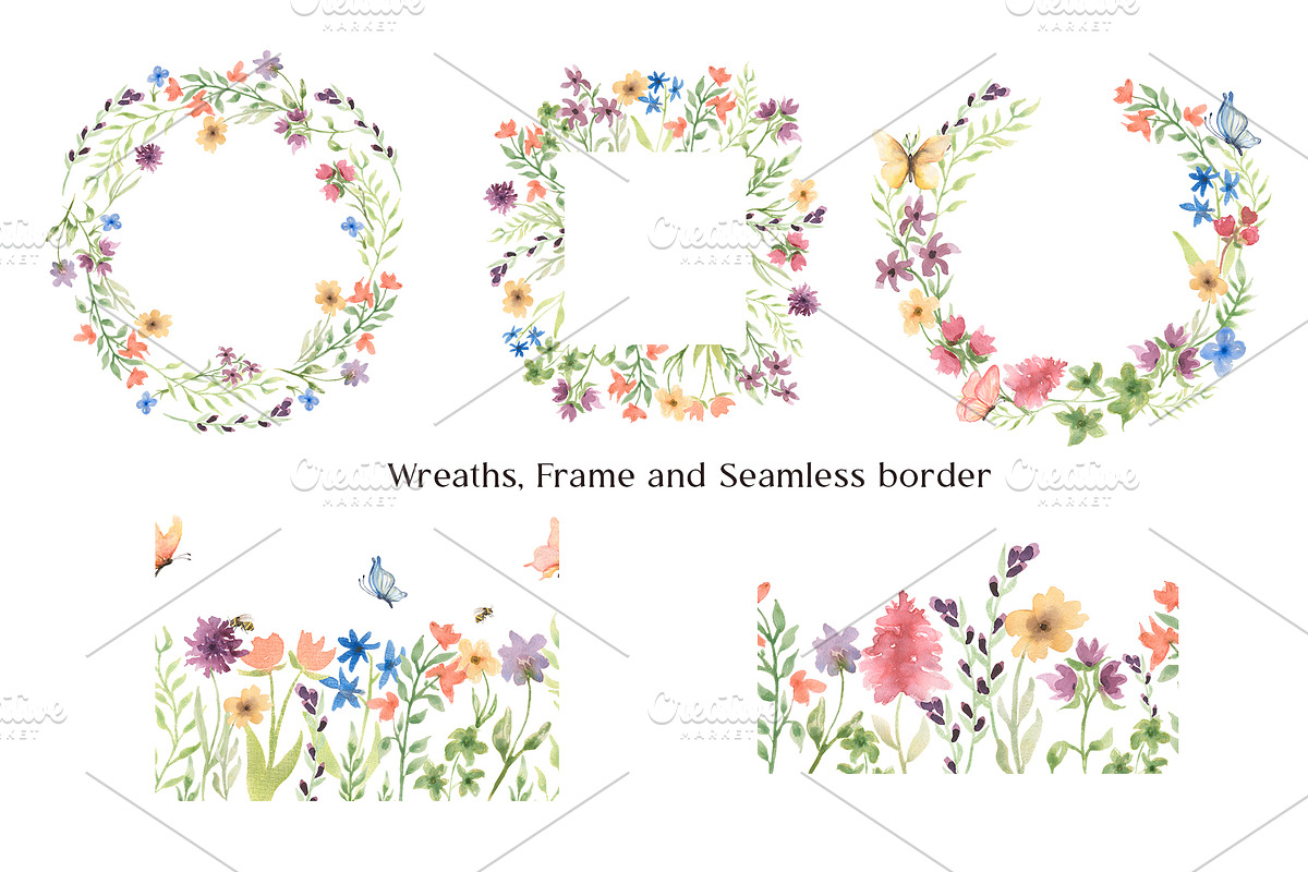 Watercolor Wildflower & Butterfly, a Decorative Illustration by MayaNavits (Photo 4 of 8)