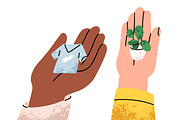 Hands holding tiny items set, a Person Illustration by Good Studio (Thumbnail 4 of 4)