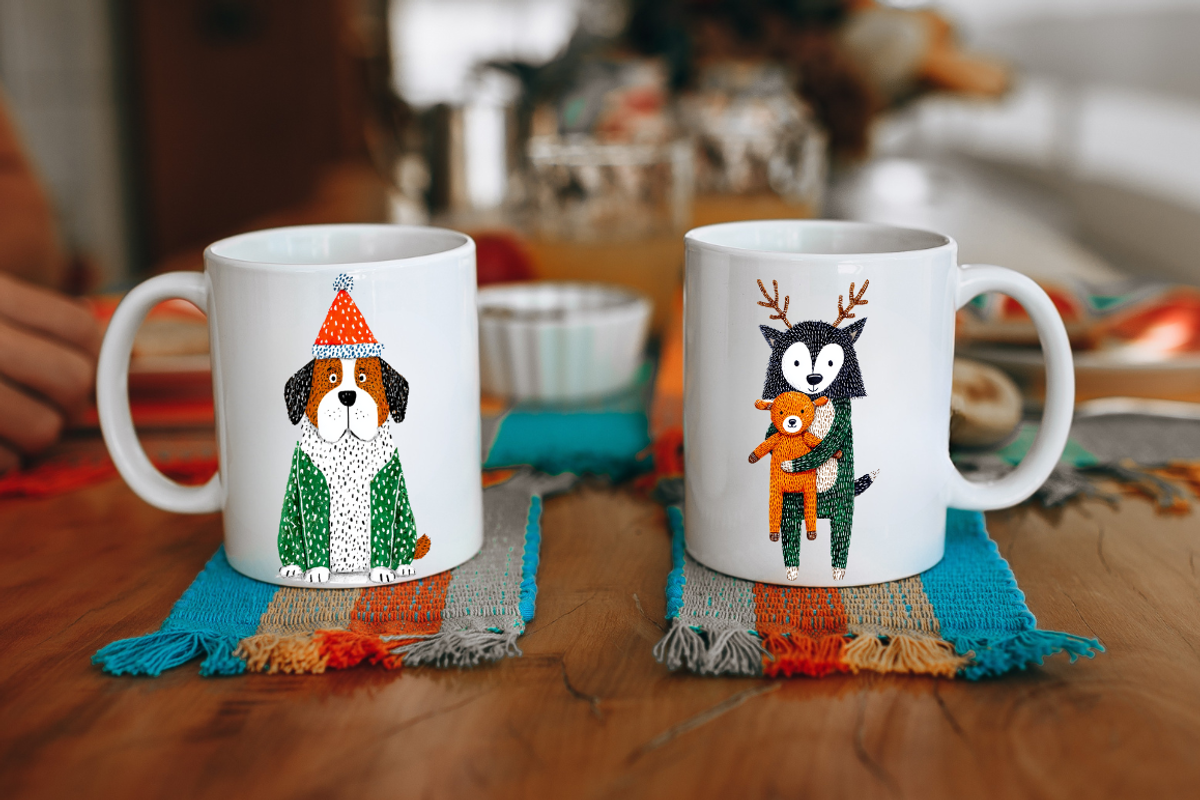 Paws & Presents: Christmas Dogs, an Animal Illustration by PrintHaven Designs (Photo 7 of 9)