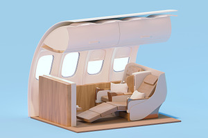 Airplane Interior Cross-section