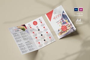 Bi Fold / Half Fold Food Menu