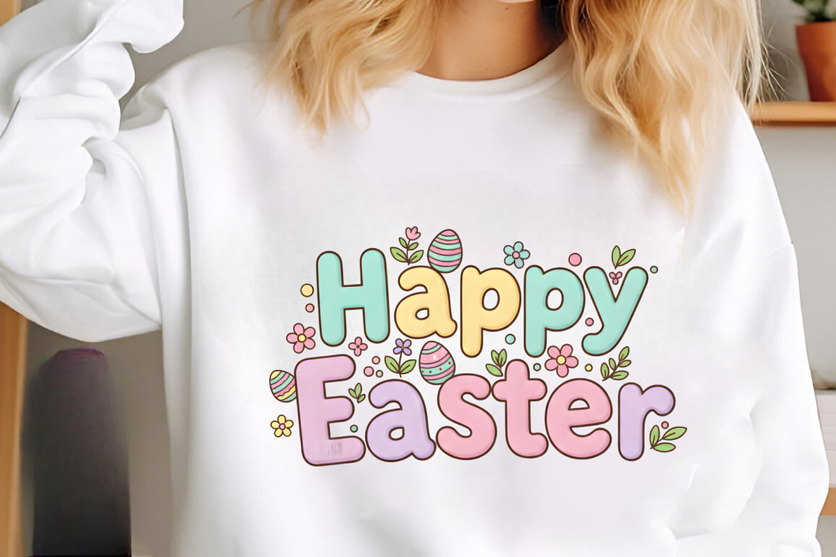 Bunny Egg Floral Spring Happy Easter, an Illustration by SinaCreation (Photo 3 of 7)