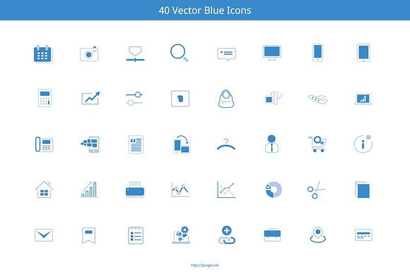 Blue Marketing Icons