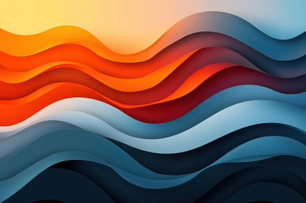 Abstract colorful waves line shapes, an Abstract Photo by Pixeness