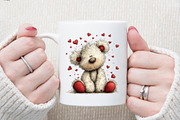 Whimsical Valentine Teddy Bear Clipa, an Illustration by Sublimation Artist (Thumbnail 5 of 6)
