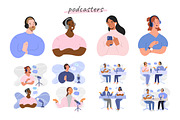 Podcast, podcasters and listeners, a Person Illustration by Fave Brush (Thumbnail 3 of 7)