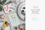 Winter birds Christmas set, an Animal Illustration by Tabita's shop (Thumbnail 2 of 11)