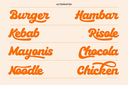 Medina Retro Food Script Font, a Script Font by Serbaneka Studio (Thumbnail 2 of 9)