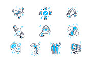 Team Collaboration Doodle Icon Set, an Object Illustration by SLAB! Design (Thumbnail 2 of 3)