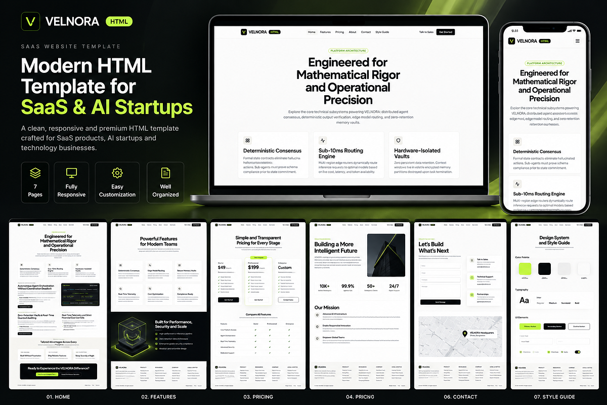 VELNORA — SaaS Website Template, a HTML Template by himelgfx (Photo 2 of 3)
