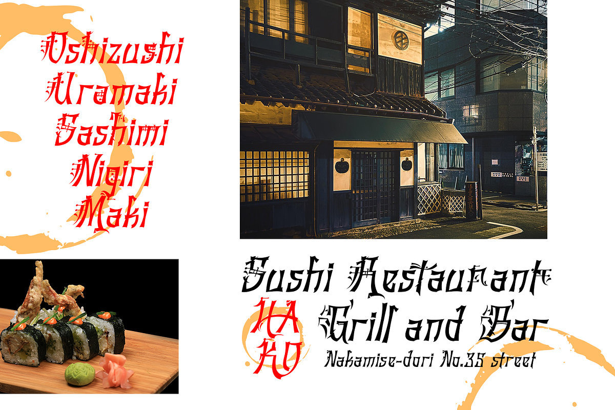 Tatsukaze - Japanese Font, a Font by madeDeduk (Photo 6 of 9)
