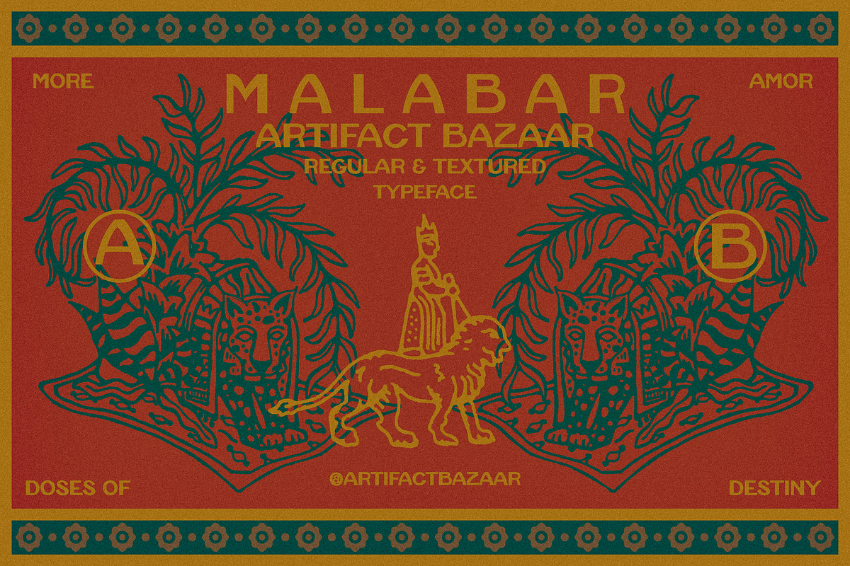 Malabar | Quirky Esoteric Sans, a Sans Serif Font by Artifact Bazaar (Photo 1 of 6)
