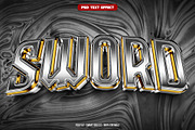 Sword 3D editable text effect, a Layer Style Add-On by Hello Muh (Thumbnail 1 of 2)
