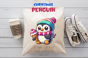 Christmas penguin. Clipart, PNG., an Animal Illustration by KENO Mascots (Thumbnail 6 of 8)
