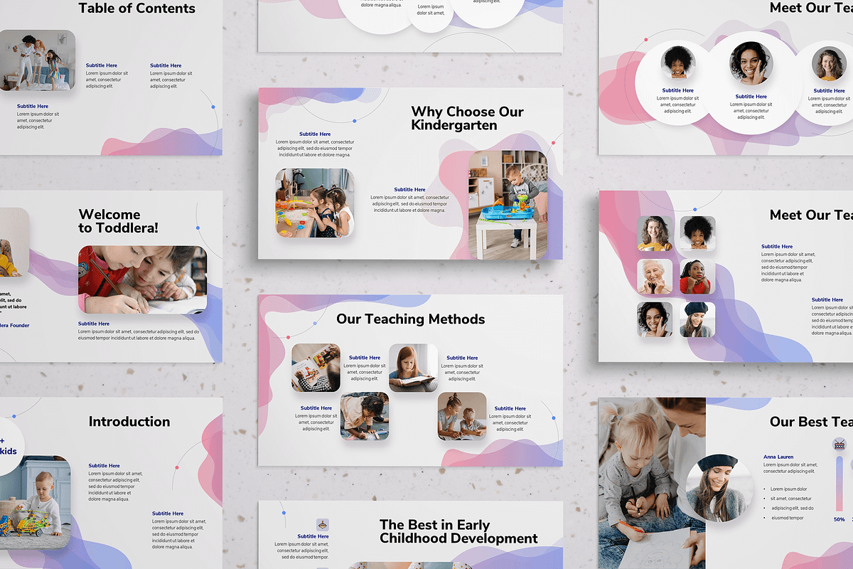 Kindergarten PowerPoint Presentation, a Presentation Template by Flat Icons (Photo 4 of 6)