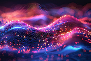 Digital wave illustration that combi, a Photo by LOGOCREATIVE