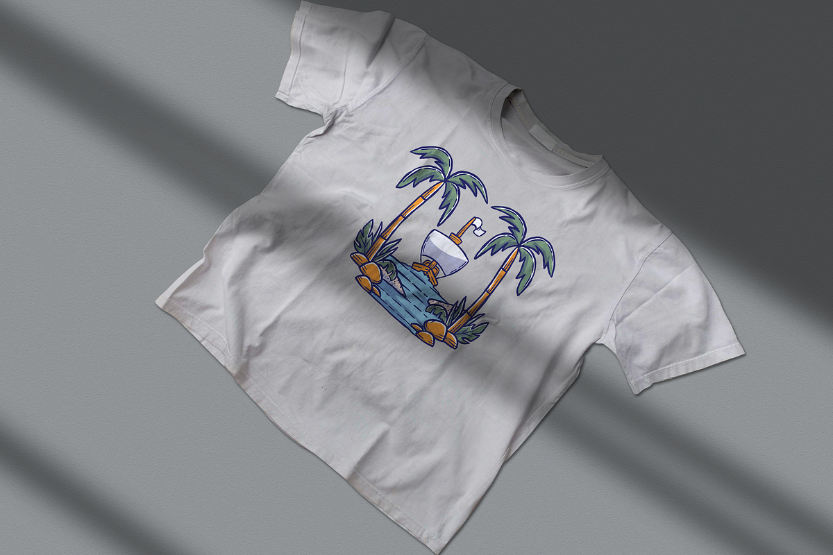 Tropical Island with Sailboat, an Object Illustration by nomlimo.com (Photo 2 of 2)