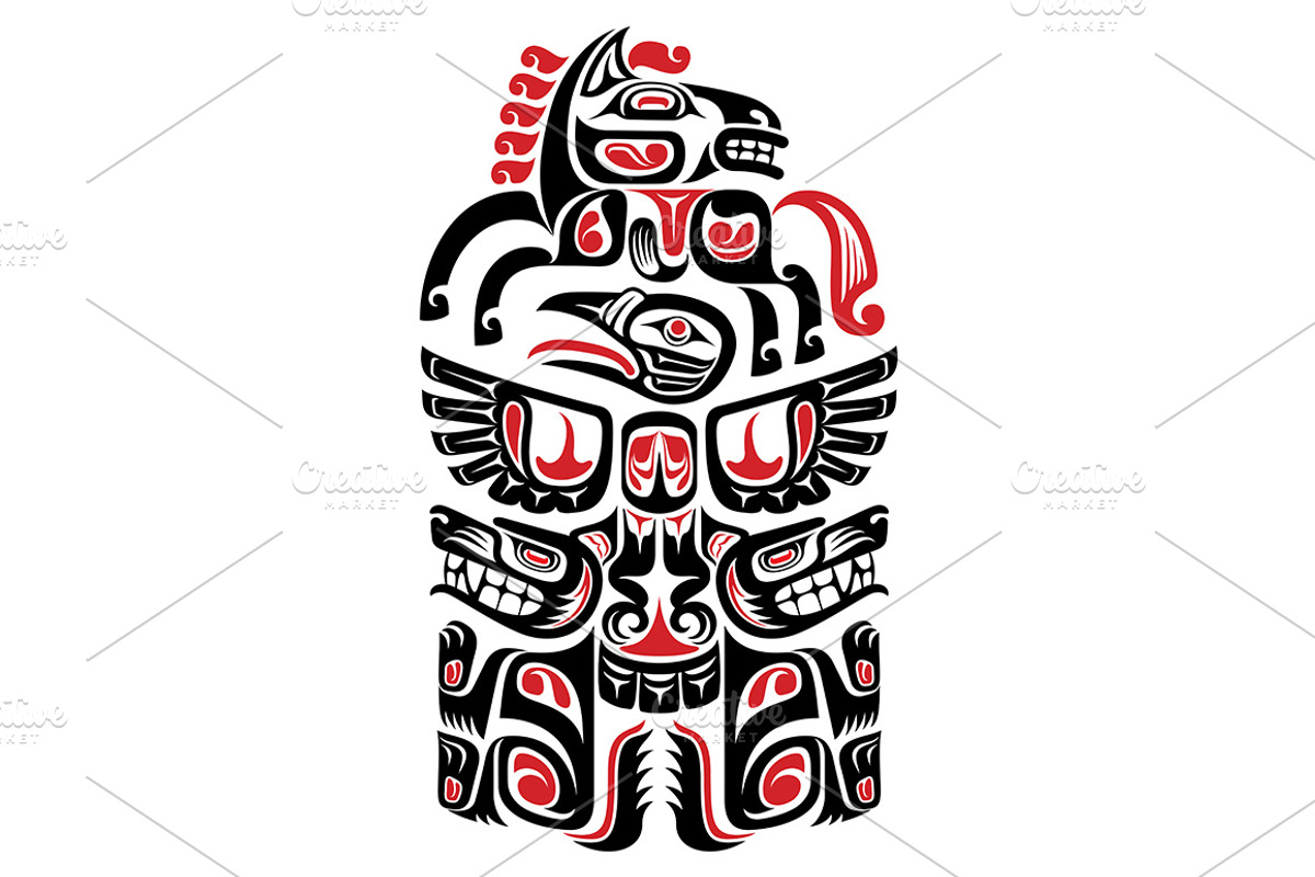 Haida design (5x), an Animal Illustration by Artefy's Graphic Bar