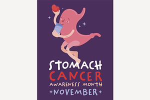 Stomach cancer awareness month., a Healthcare Illustration by Anna's Shop