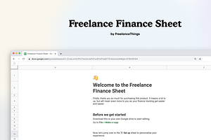 Freelancer Finance Sheet