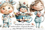 Whimsical Nurse PNG Clipart, a Seasonal Illustration by Designking (Thumbnail 1 of 5)