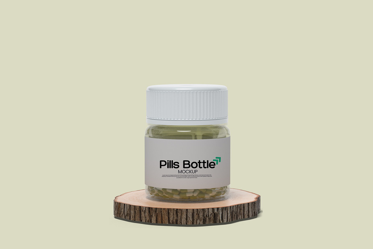 Pills Bottle Mockup, a Packaging Mockup by ulfatunnazira (Photo 7 of 8)