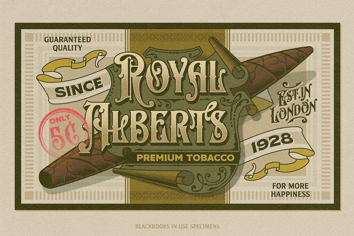 NS Blackbooks Vintage Font, a Font by Novisouldado (Photo 4 of 9)