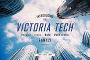Victoria Tech Font Family, a Sans Serif Font by yantodesign (Thumbnail 1 of 8)