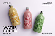 1-Liter Glass Bottle Mockup Set, a Cups & Container Mockup by Mirachma Project (Thumbnail 1 of 9)