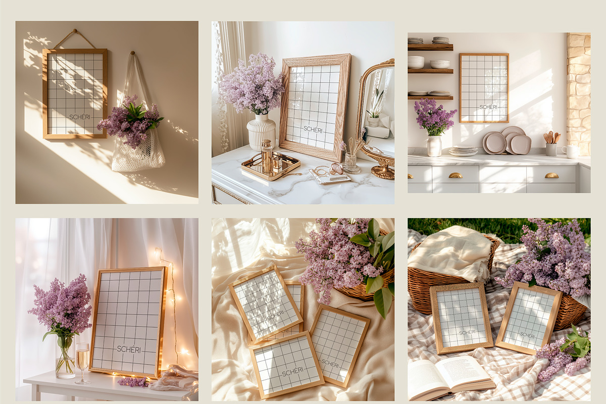 LILAC MORNING | Frame mockup set, a Household Mockup by SCHÉRI (Photo 17 of 17)