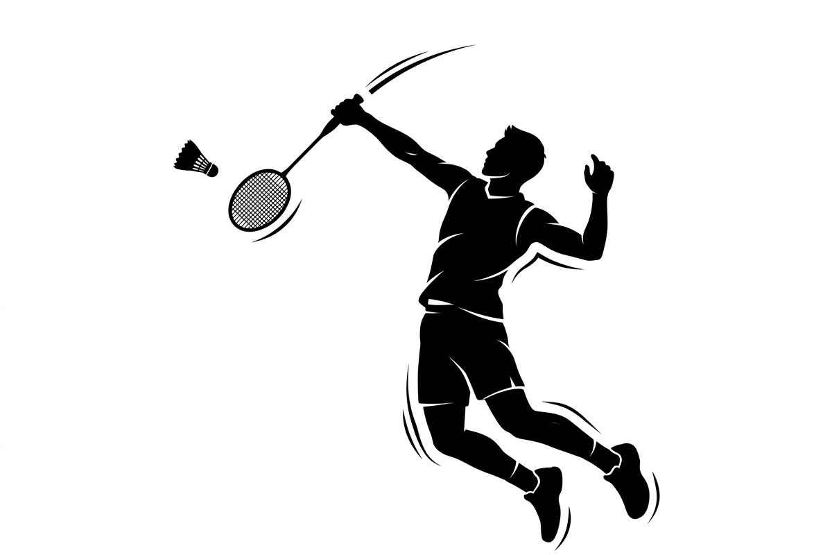 60 Badminton Player Smash Silhouette, a Person Illustration by Amazin_art (Photo 16 of 37)