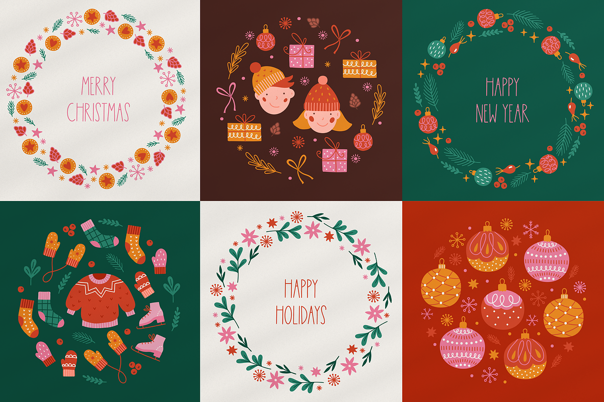 Winter Holidays Kit, a Seasonal Illustration by miumiu (Photo 11 of 15)