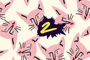 Cartoon Cats Seamless Patterns, a Pattern Graphic by Art's and patterns (Thumbnail 5 of 9)