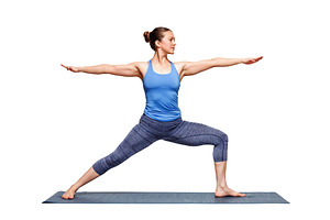 Sporty fit woman practices yoga, a Sports & Recreation Photo by f9photos