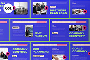 Blue Business Plan Google Slide, a Presentation Template by graphicook (Thumbnail 1 of 5)
