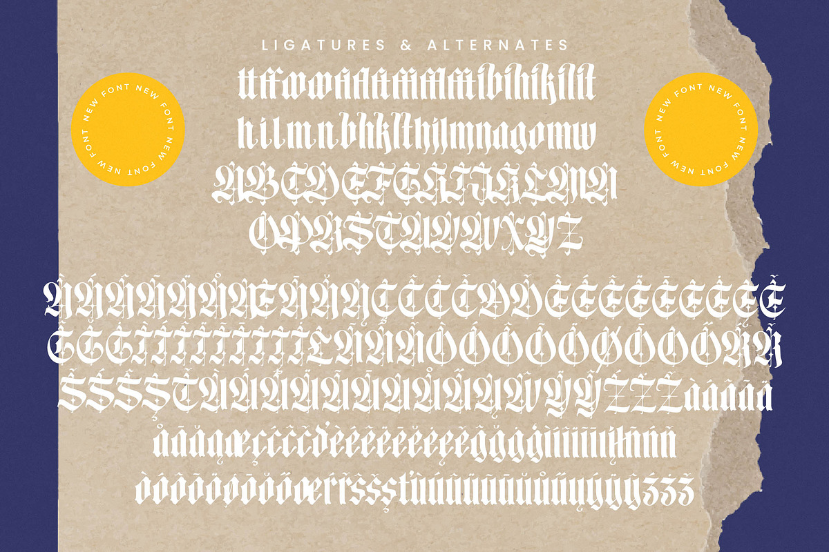 Mooltens Modern Blackletter Font, a Blackletter Font by timelesstype.co (Photo 19 of 20)