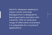 Backgammon Pro Typeface, a Sans Serif Font by BigBold Type (Thumbnail 5 of 20)