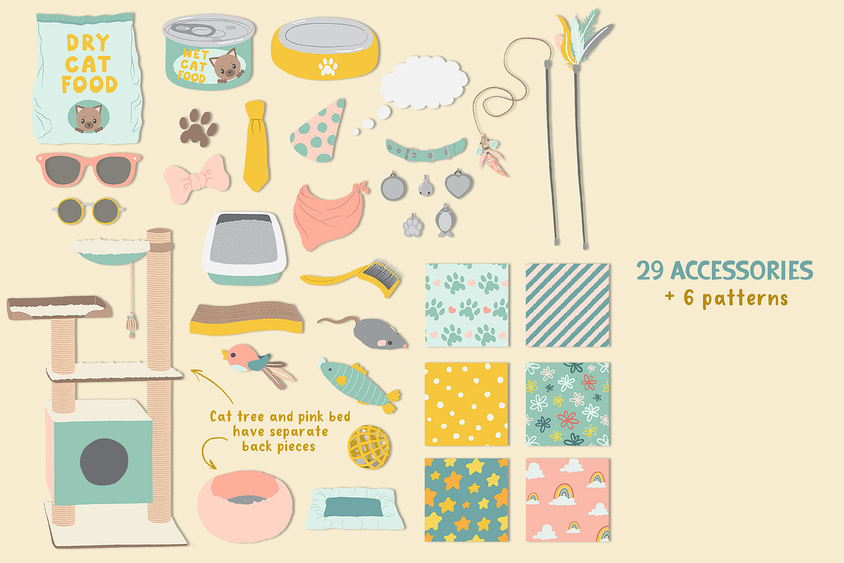 Cat breeds vector clipart, an Object Graphic by Trinibis (Photo 5 of 11)