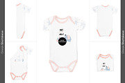 20x Baby Onesies BUNDLE Mock-up Sets, a Books & Magazine Mockup by BlackMocca (Thumbnail 14 of 28)