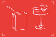 DRINKS LINE ART SET (12 ELEMENTS), a Food Illustration by Bonfloret Studio (Thumbnail 4 of 6)