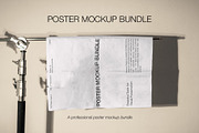 A2 Hanging Poster Mockup Set, an Advertising Mockup by Mocktopia (Thumbnail 1 of 10)