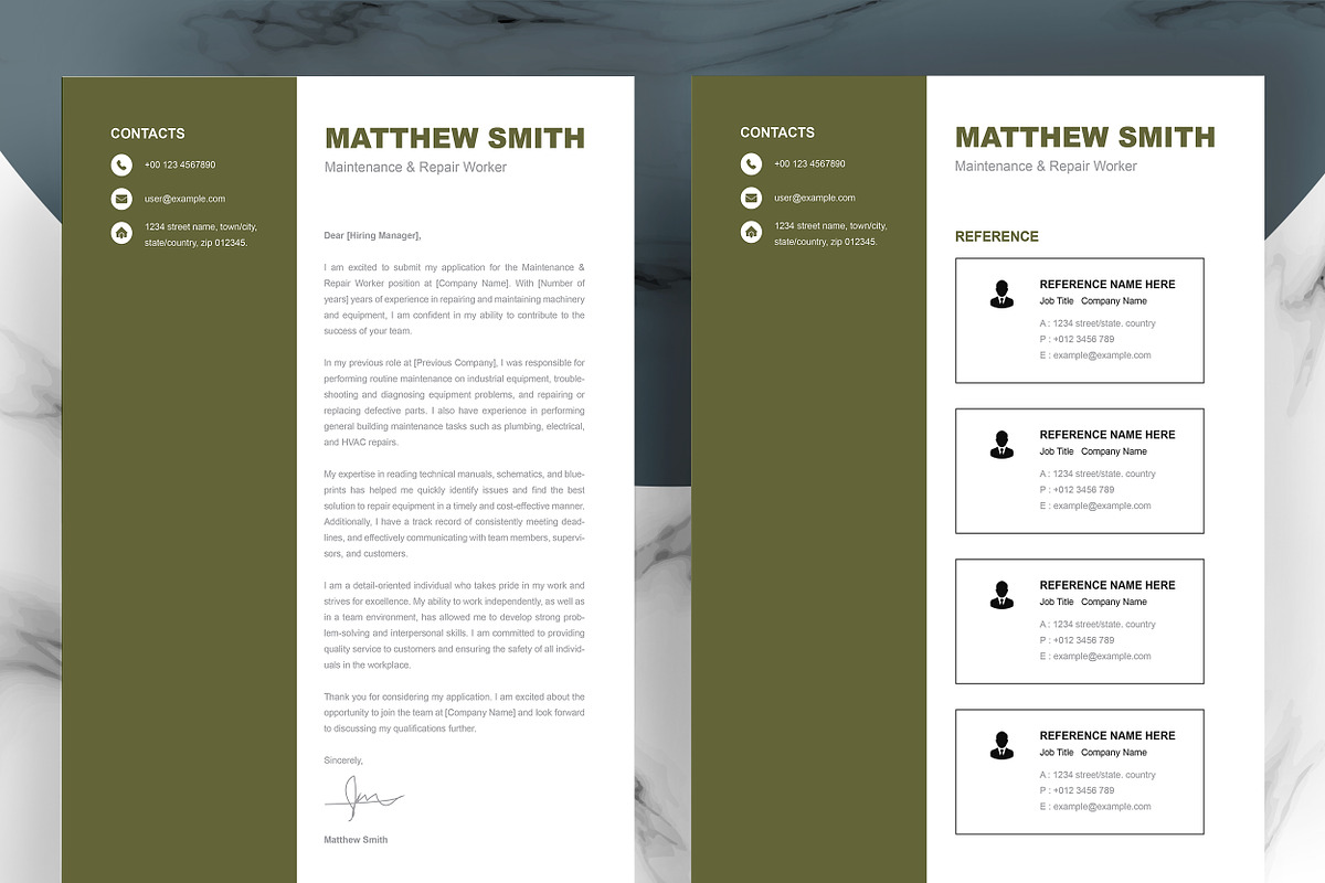 Professional CV/Resume Template, a Resume Template by ResumeInventor (Photo 3 of 6)