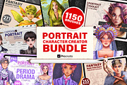 PROCREATE PORTRAIT CREATOR 5 IN 1, a Brush Add-On by AlexandraArt (Thumbnail 1 of 7)