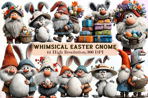 Whimsical Easter Gnome Clipart, an Illustration by Sublimation Artist
