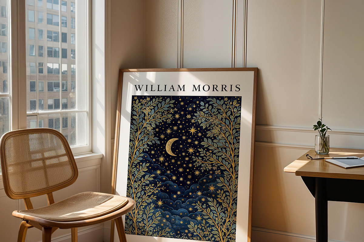 William Morris Night Wall Art, a Decorative Illustration by elfy creative (Photo 3 of 6)
