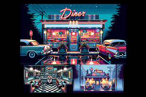 Background - Pixel Cafe