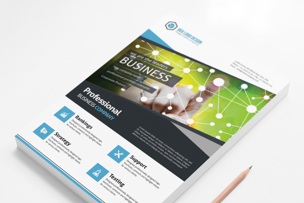 Corporate Flyer, a Flyer Template by resumetemplathttps://d3es (Photo 2 of 4)