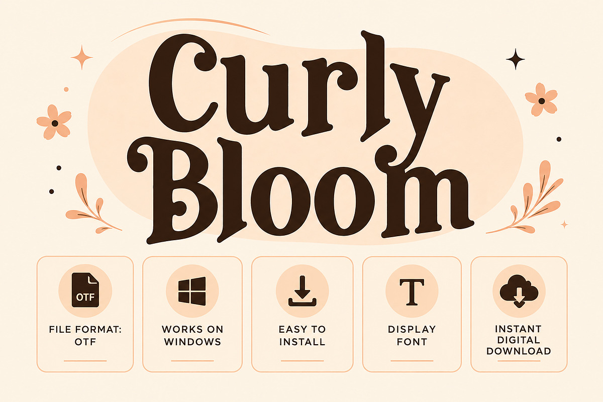 Curly Bloom – Playful Display Font, a Serif Font by Wow Magic (Photo 4 of 6)