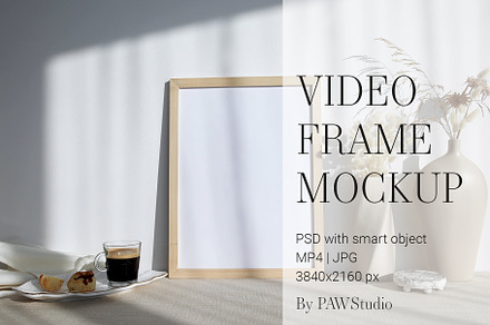 Video Photo Frame Mockup 3x4 MP4 vff